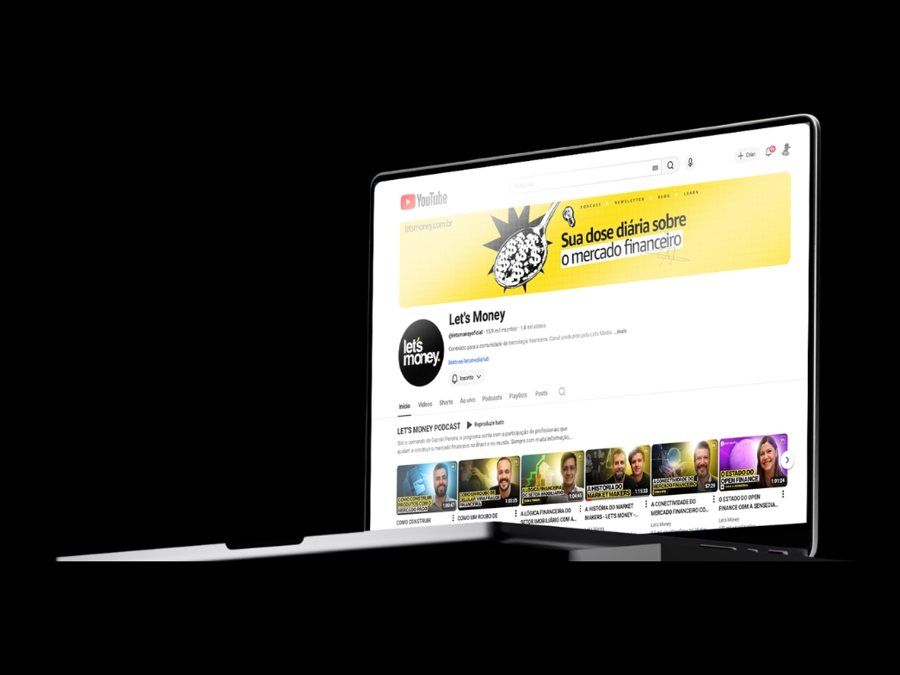 Sua marca no podcast da Let's Money no YouTube